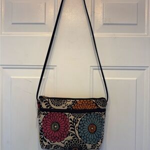 Floral Tapestry Crossbody Bag in Multicolor